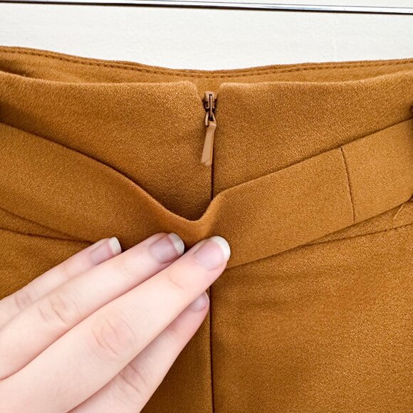 ASOS Mini Mustard Yellow Orange Gold Bow Tie Skirt - Size 4 (Small) - Picture 3 of 11